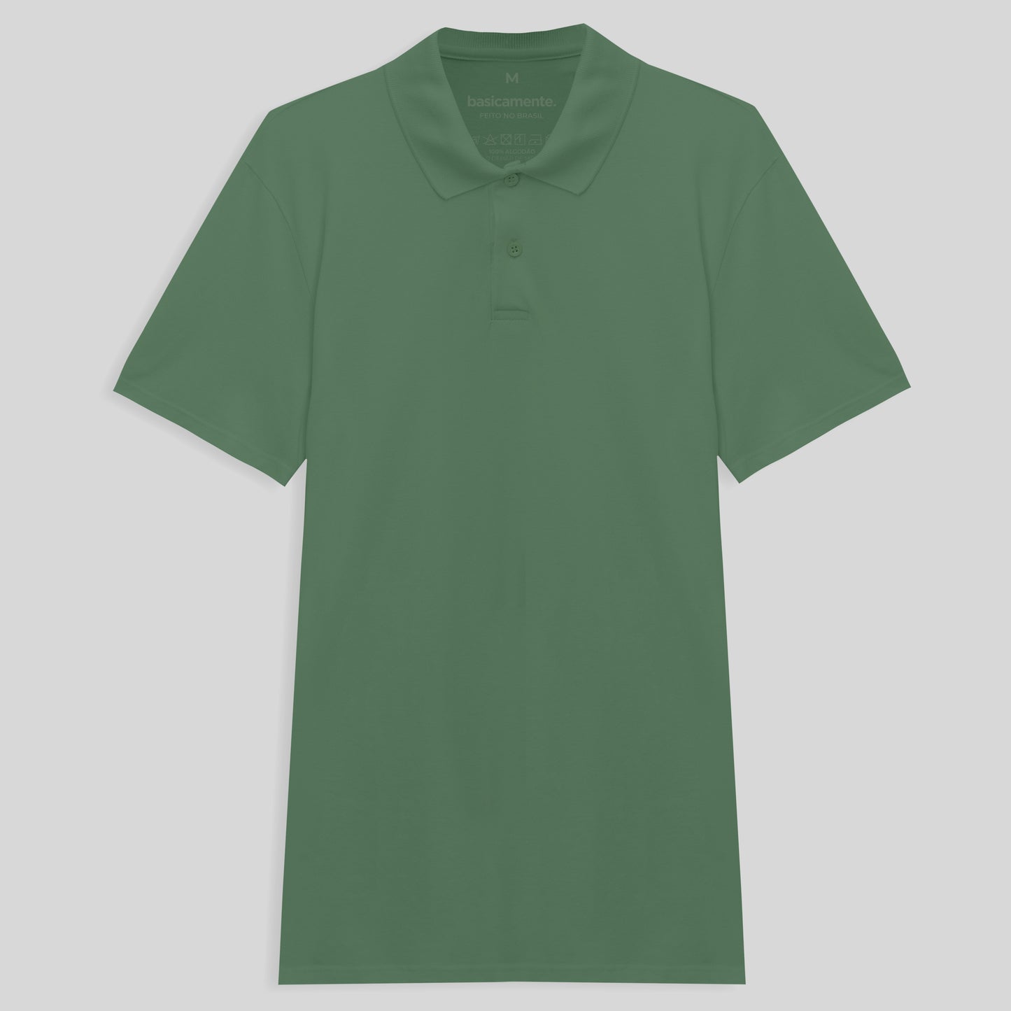 Camisa Polo Piquet Masculina - Verde Oliva