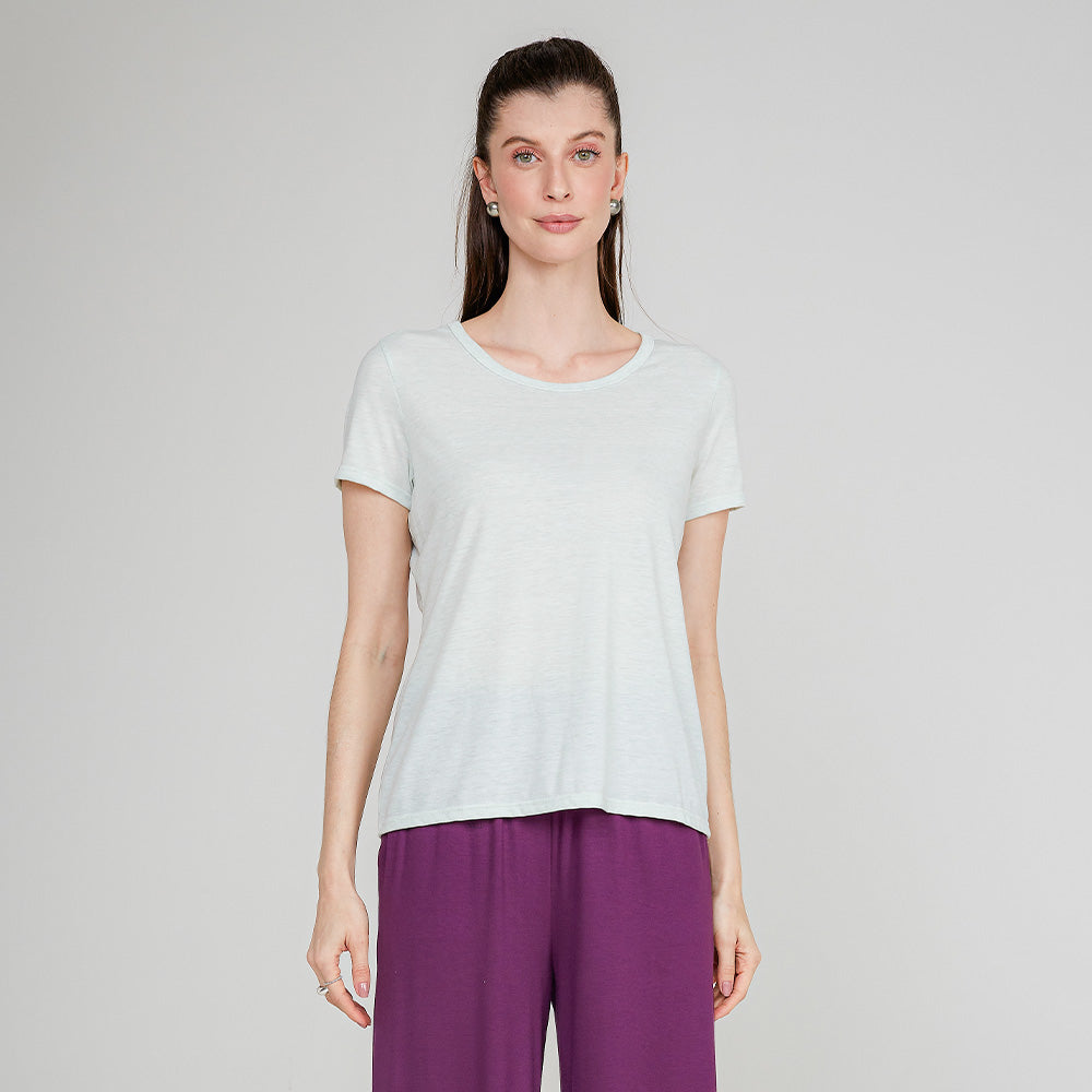 Tech T-Shirt Eco Gola C Feminina - Verde Chá