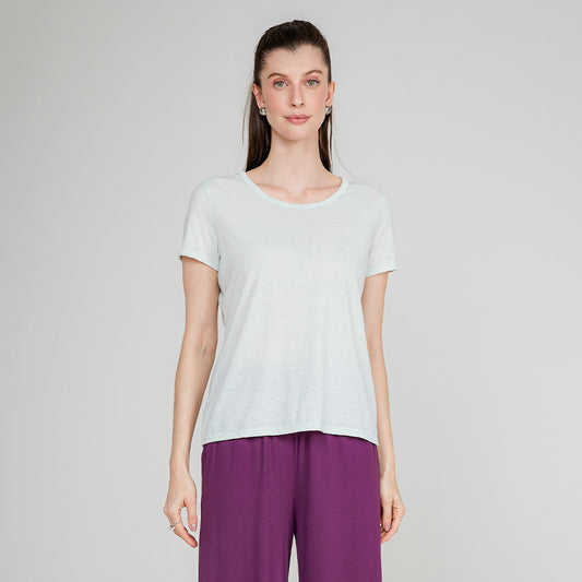 Tech T-Shirt Eco Gola C Feminina - Verde Chá