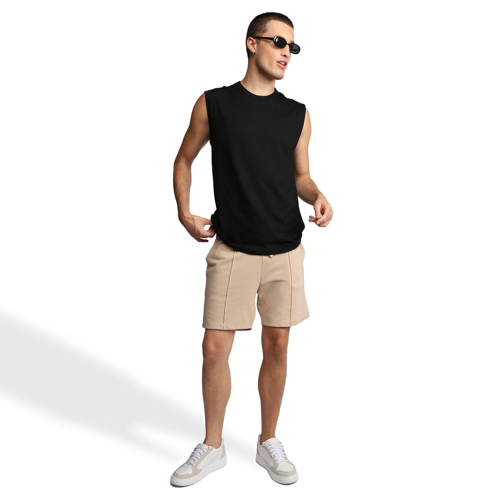 Regata Alongada Algodão Premium Masculina - Preto