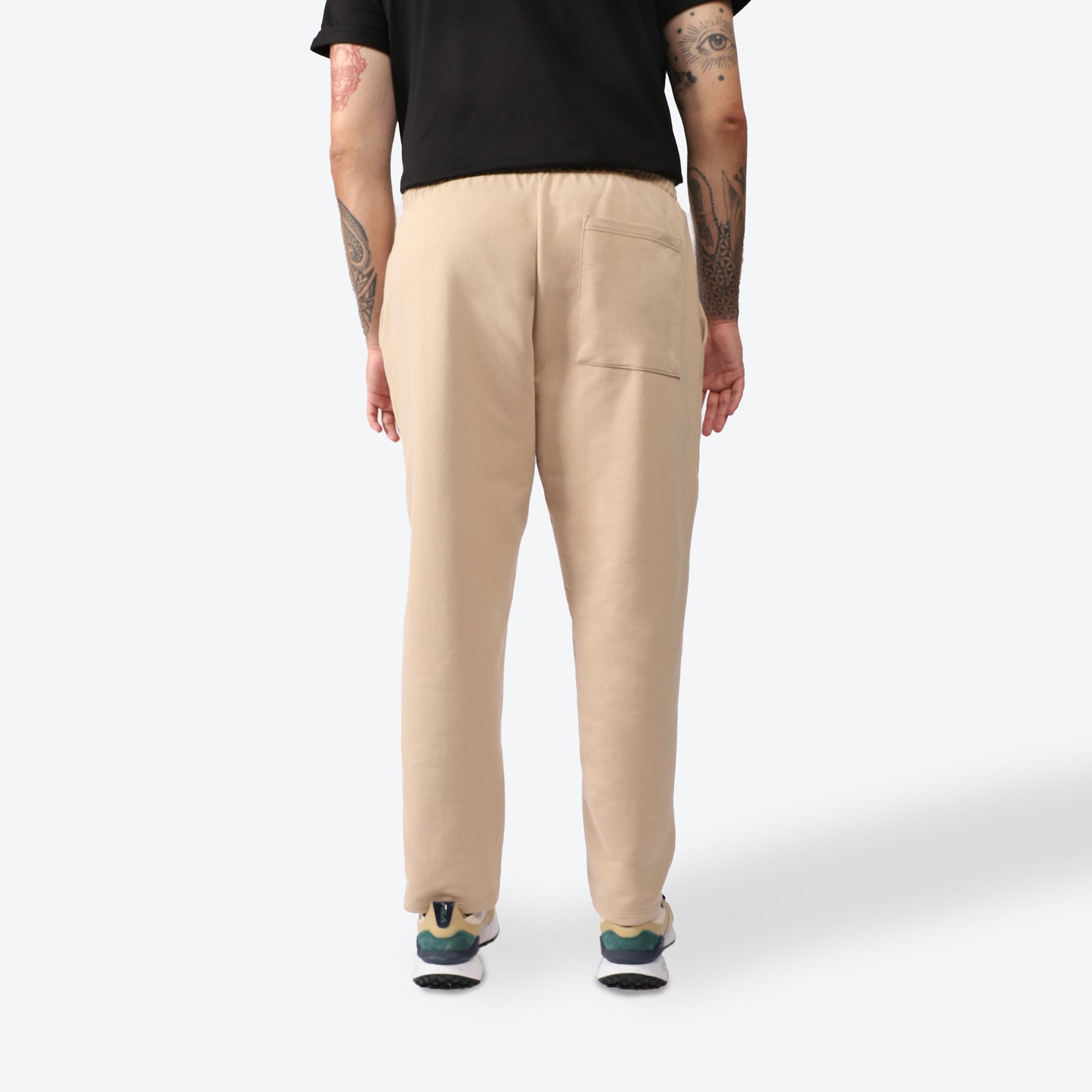 Calça Chino Moletom Desfibrado Friso Masculina - Bege Camel