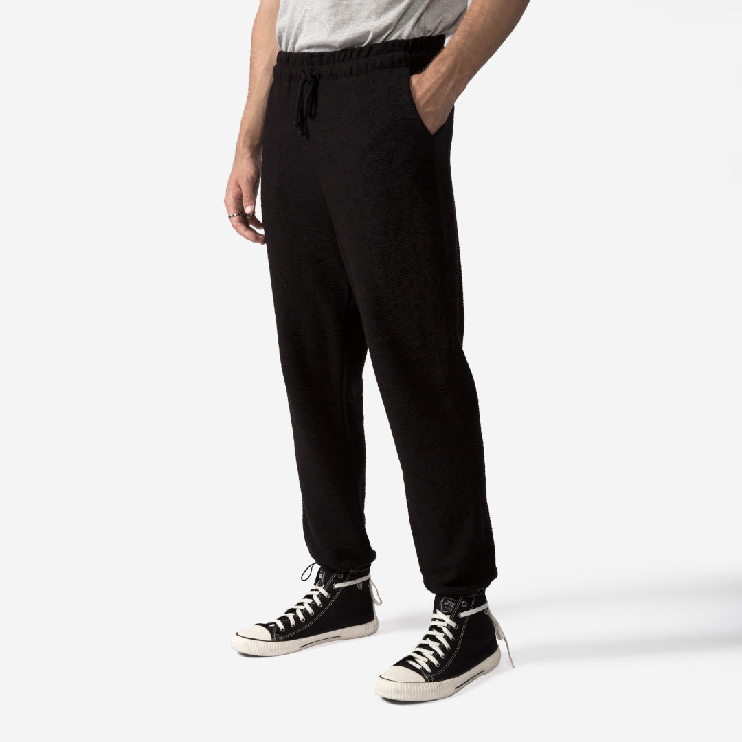 Calça Ajustável Algodão Desfibrado Linho Masculina - Preto