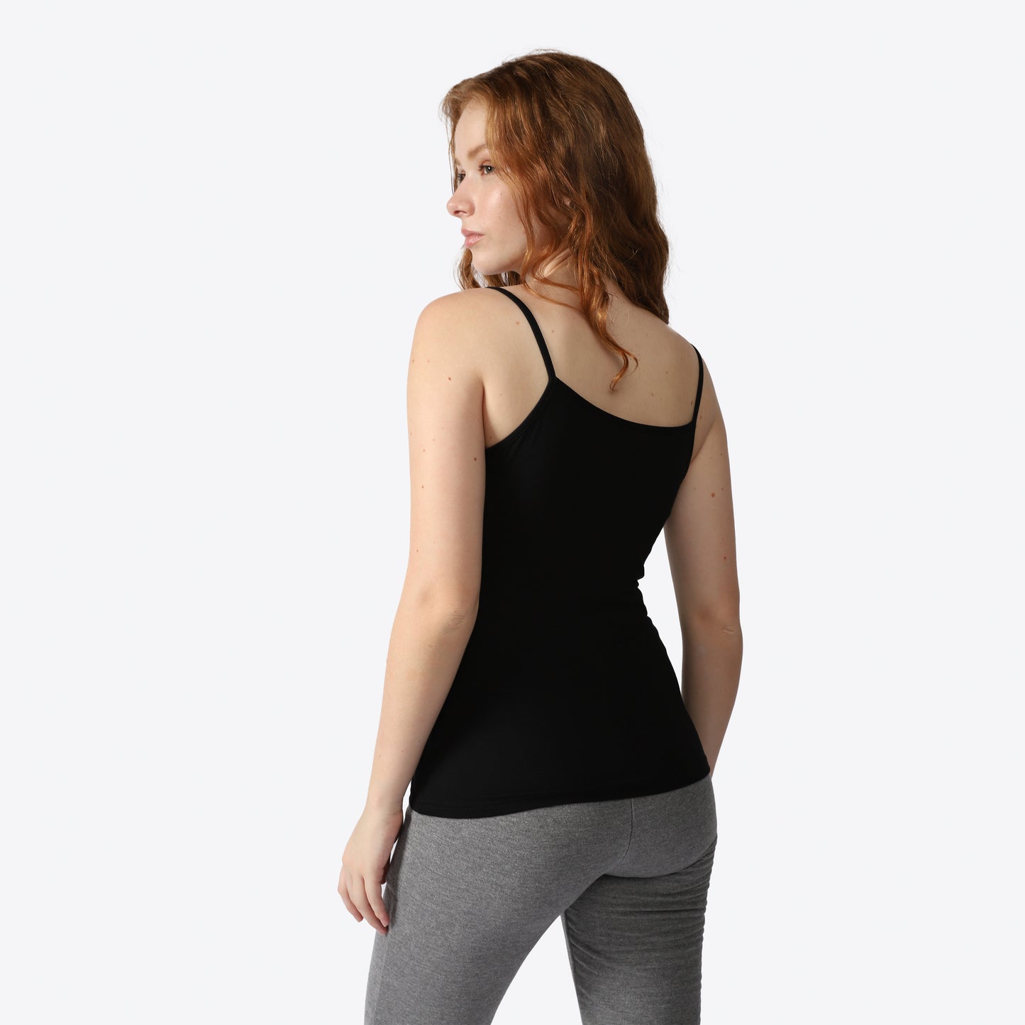 Regata Decote V Viscose Feminina - Preto