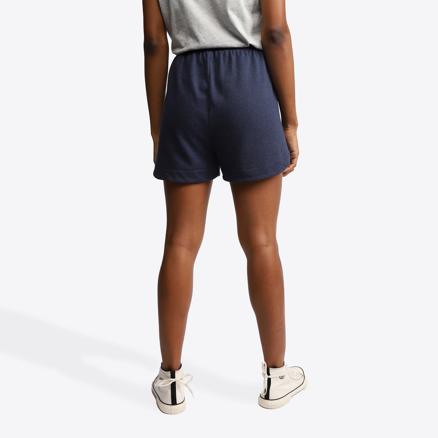 Shorts Comfort Moletom Desfibrado Feminino - Azul Marinho
