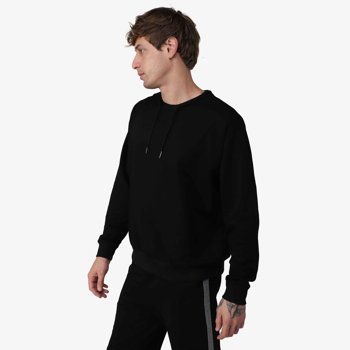 Blusão Moletom Tech Impermeável Cordão - Preto