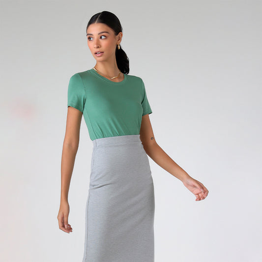 Tech T-Shirt Modal Premium Feminina | Basico.com - Verde Oliva