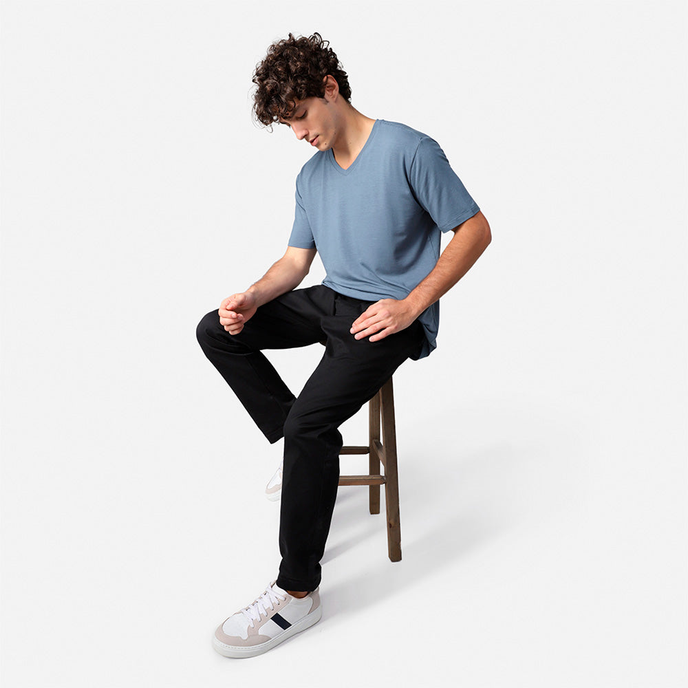 Tech T-Shirt Modal V Premium Masculina | Basico.com - Azul Cobalto