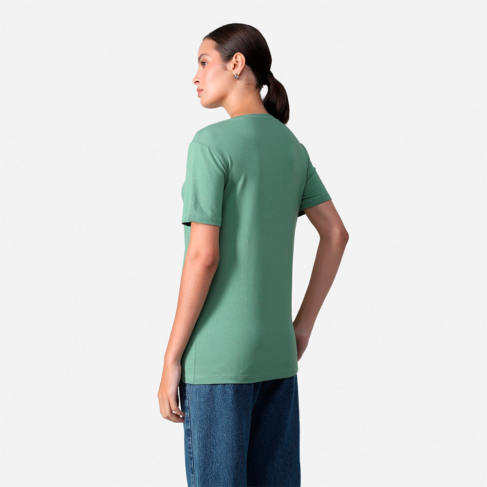 Tech T-Shirt Modal U Premium Feminina | Basico.com - Verde Oliva
