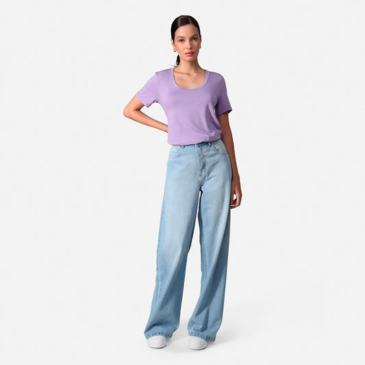 Tech T-Shirt Modal U Premium Feminina | Basico.com - Lilás