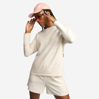 Blusão Algodão Desfibrado Linho Feminino - Off Whitte