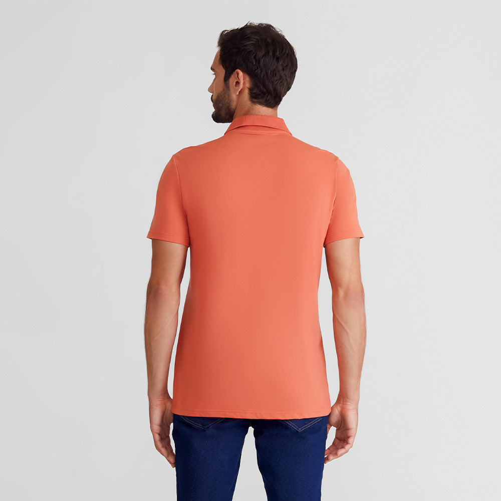 Camisa Polo Masculina - Marrom Telha