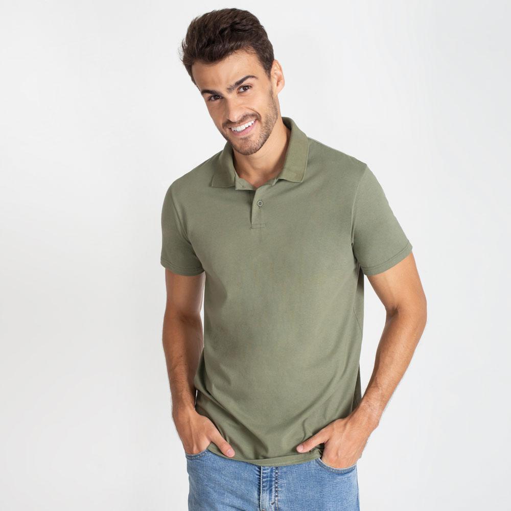 Camisa Polo Masculina - Verde Militar