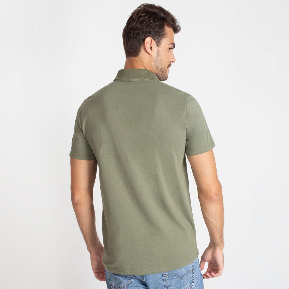 Camisa Polo Masculina - Verde Militar
