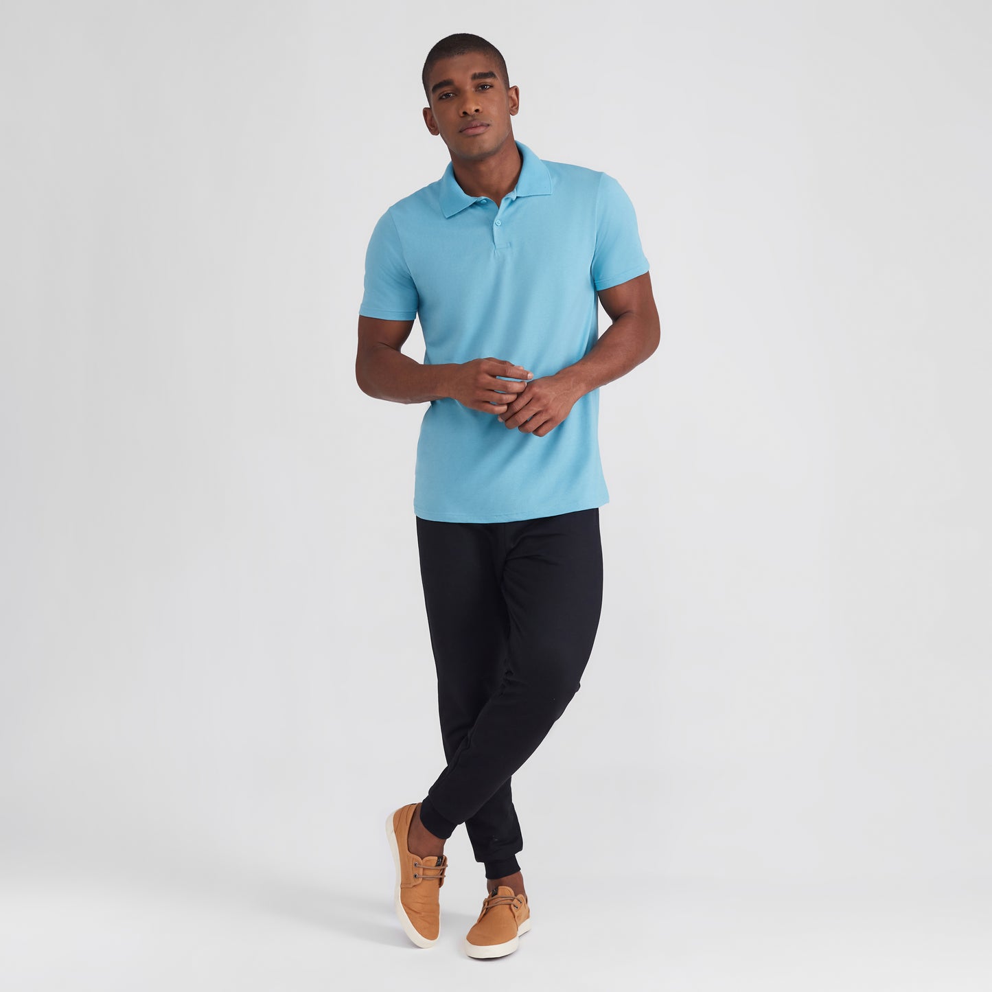 Camisa Polo Masculina - Azul Claro