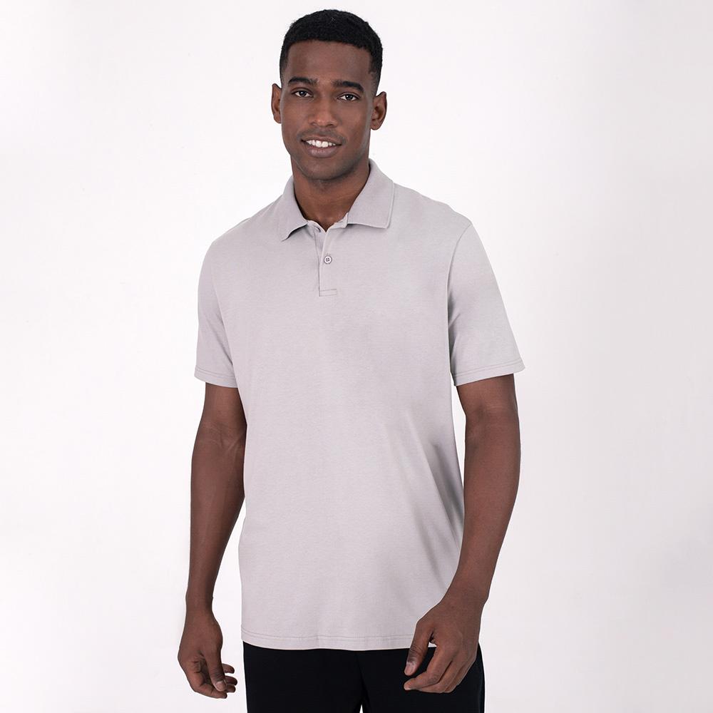 Camisa Polo Masculina - Cinza Areia