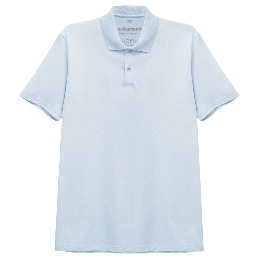Camisa Polo Masculina - Azul Ceu