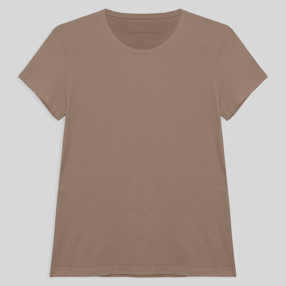 Camiseta Slim Feminina - Bege Claro