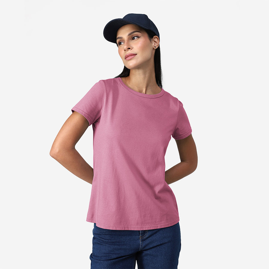 Camiseta Babylook Algodão Premium Feminina - Roxo Purpura