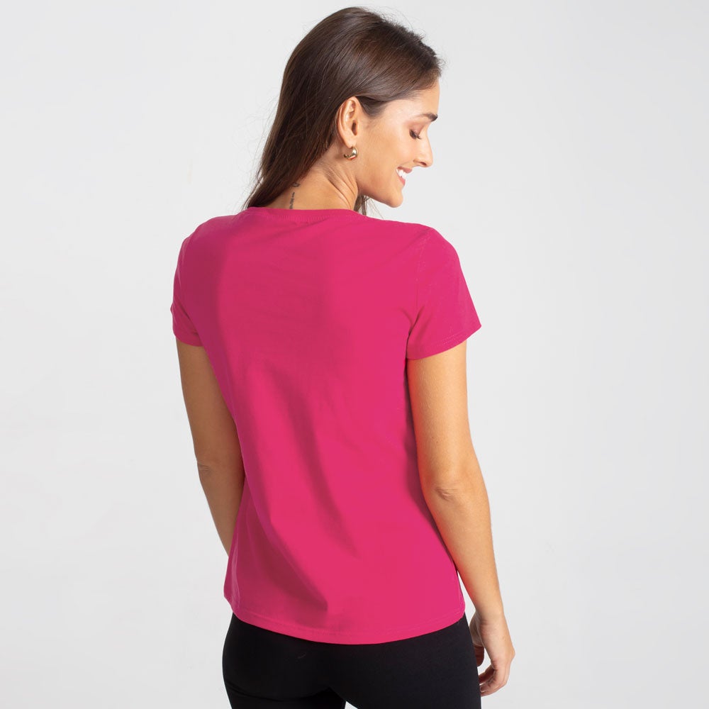 Camiseta Slim Feminina - Pink