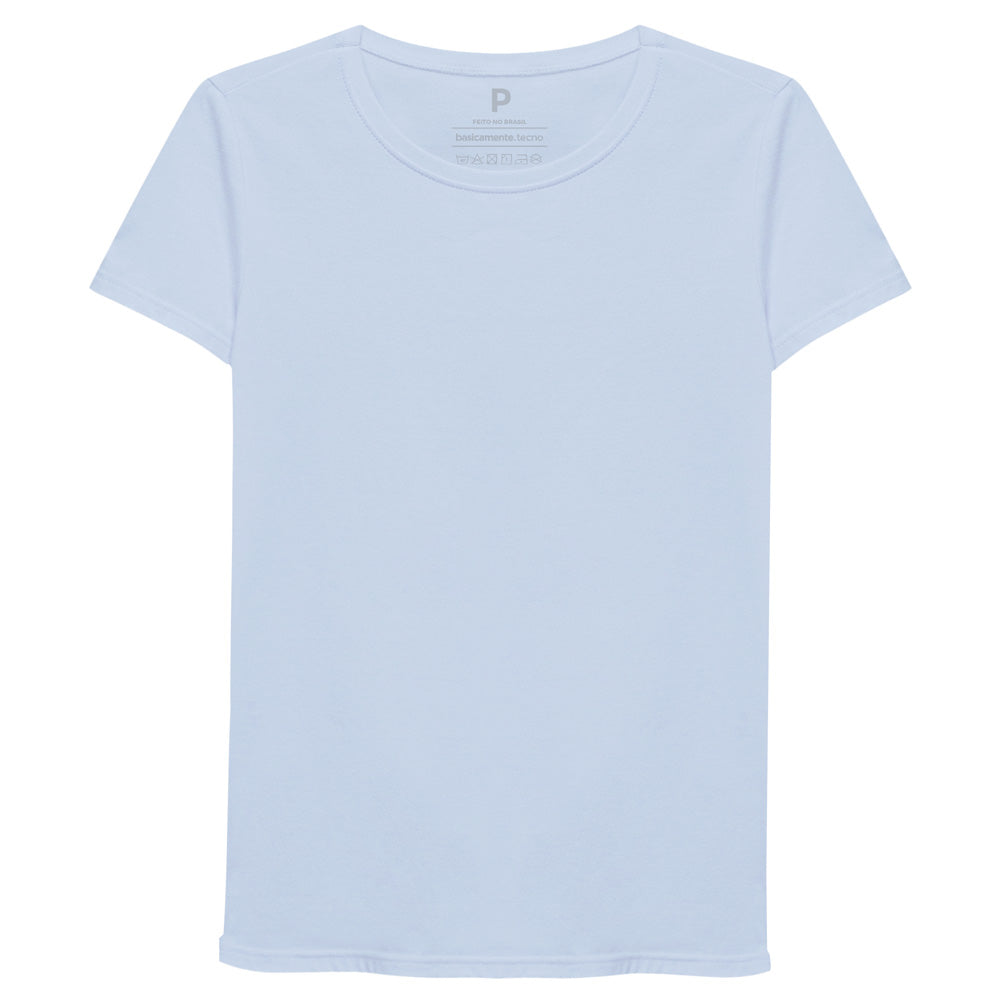 Camiseta Slim Feminina - Azul Capri