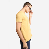 Camiseta Básica Masculina - Amarelo Mel