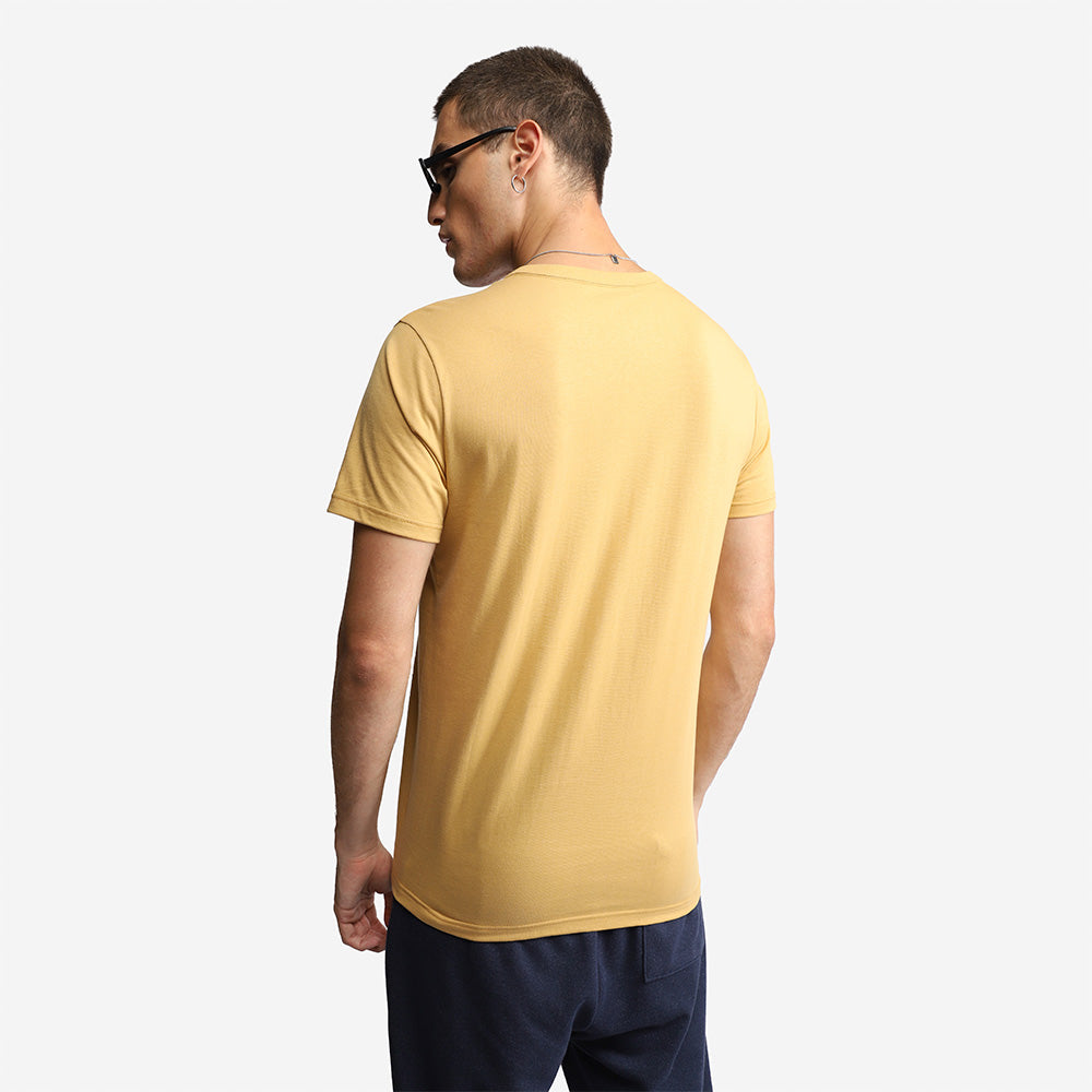 Camiseta Básica Masculina - Amarelo Mel