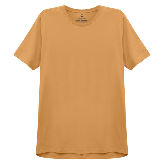 Camiseta Básica Masculina - Amarelo Mostarda