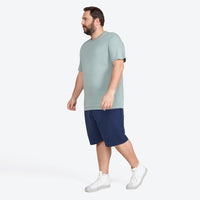 Camiseta Básica Plus Size Masculina - Verde Chá