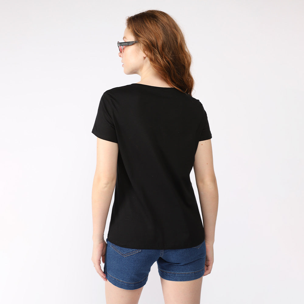 Camiseta Básica Feminina - Preto