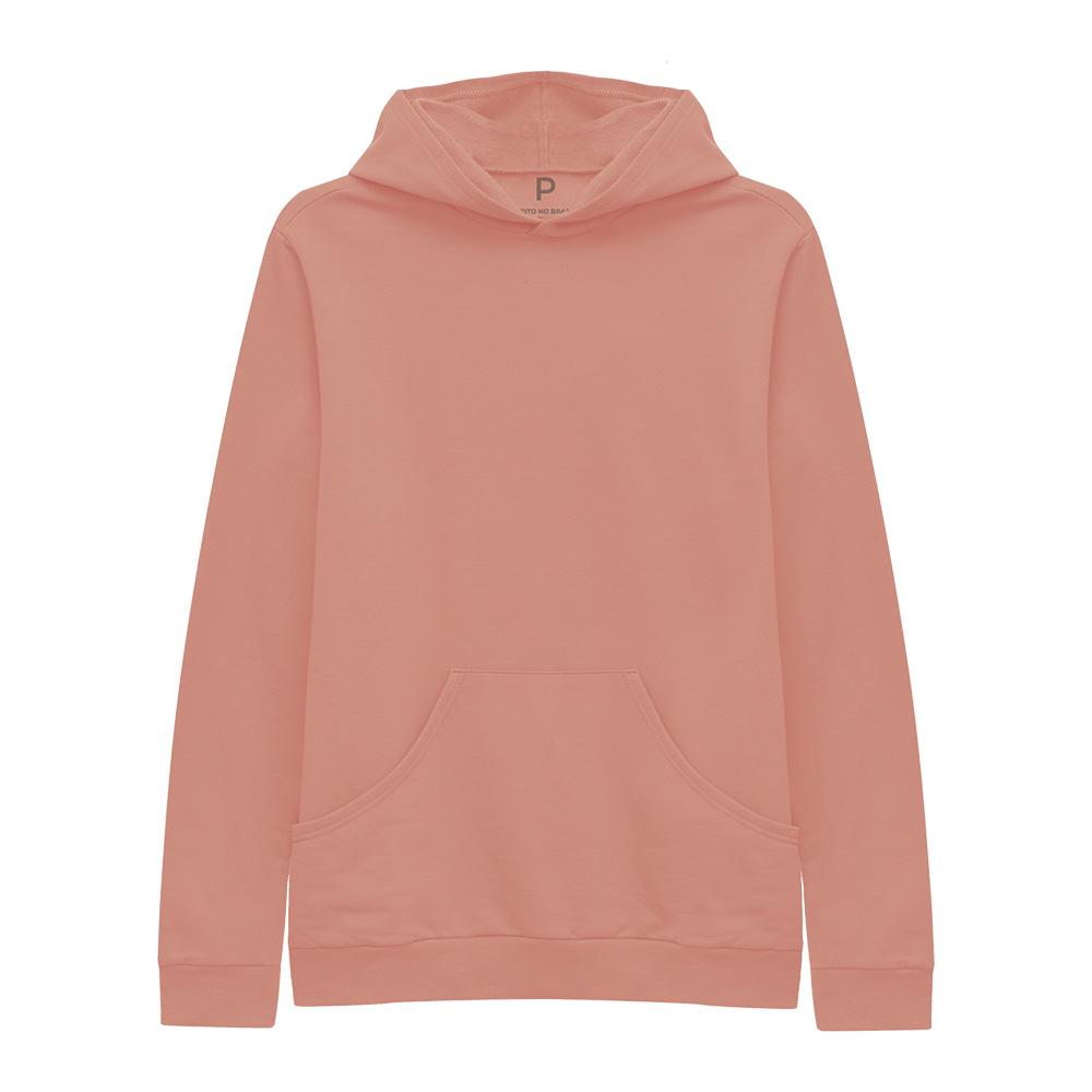 Blusão Moletom Flanelado Capuz Feminino - Rose