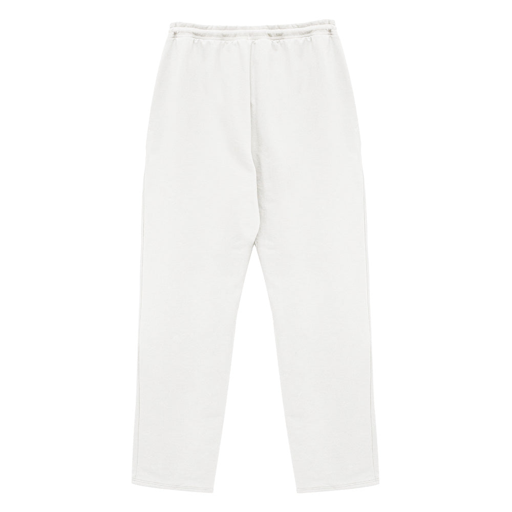 Calça Reta Moletom Flanelado Plus Feminina - Branco