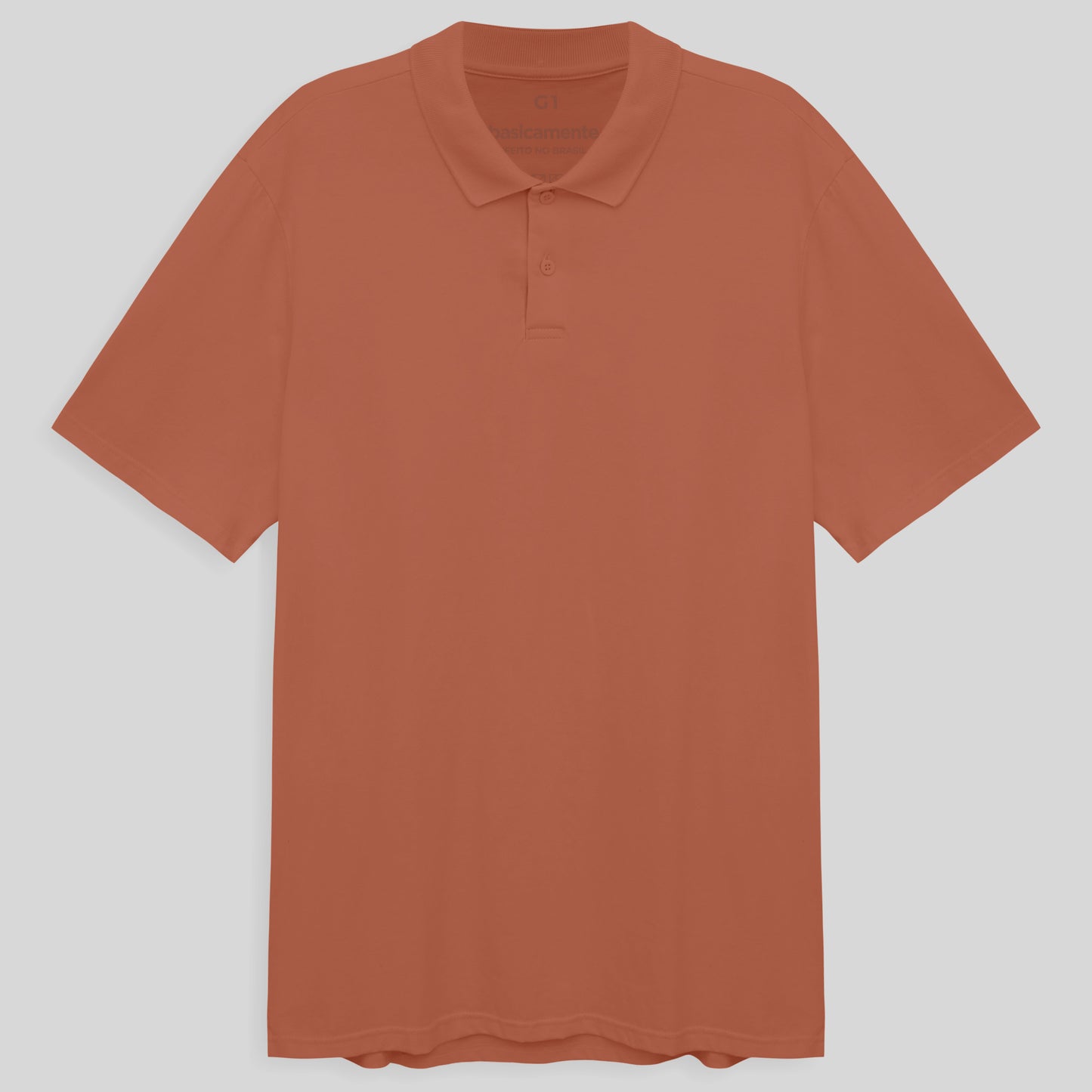 Camisa Polo Plus Masculina - Marrom Telha