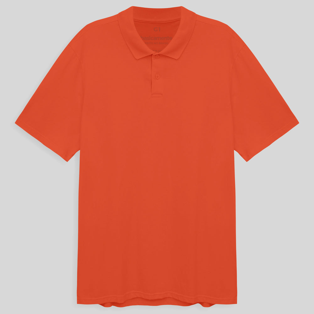 Camisa Polo Plus Masculina - Laranja