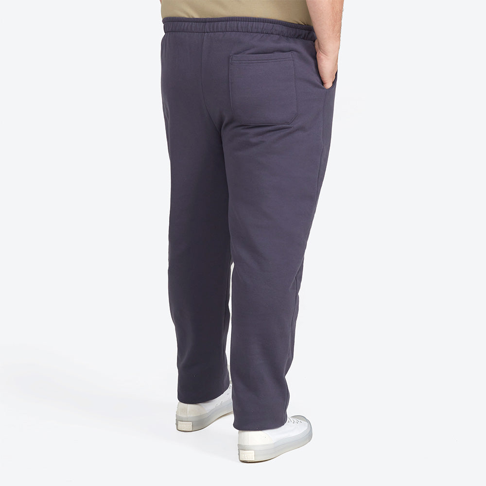 Calça Reta Moletom Flanelado Plus Masculina - Grafite