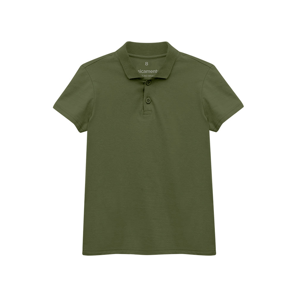 Camisa Polo Infantil Menino - Verde Militar