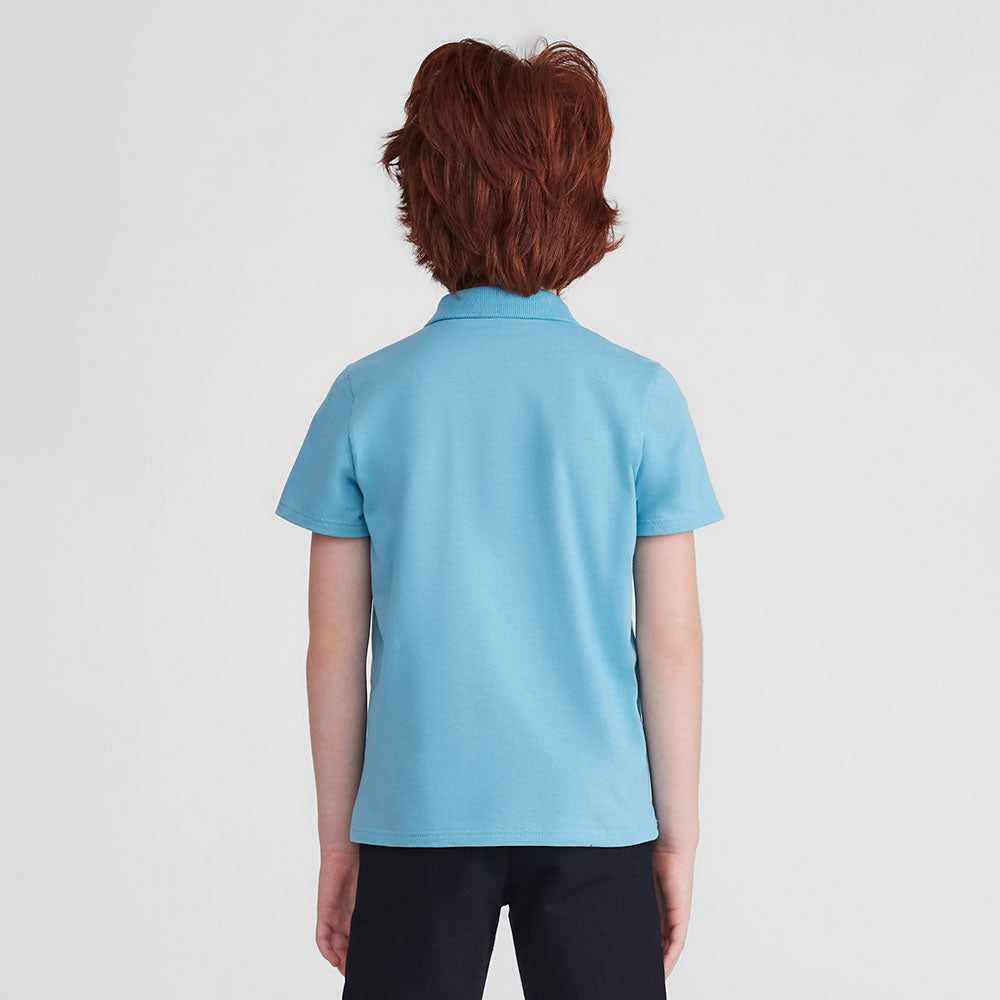 Camisa Polo Infantil Menino - Azul Ceu