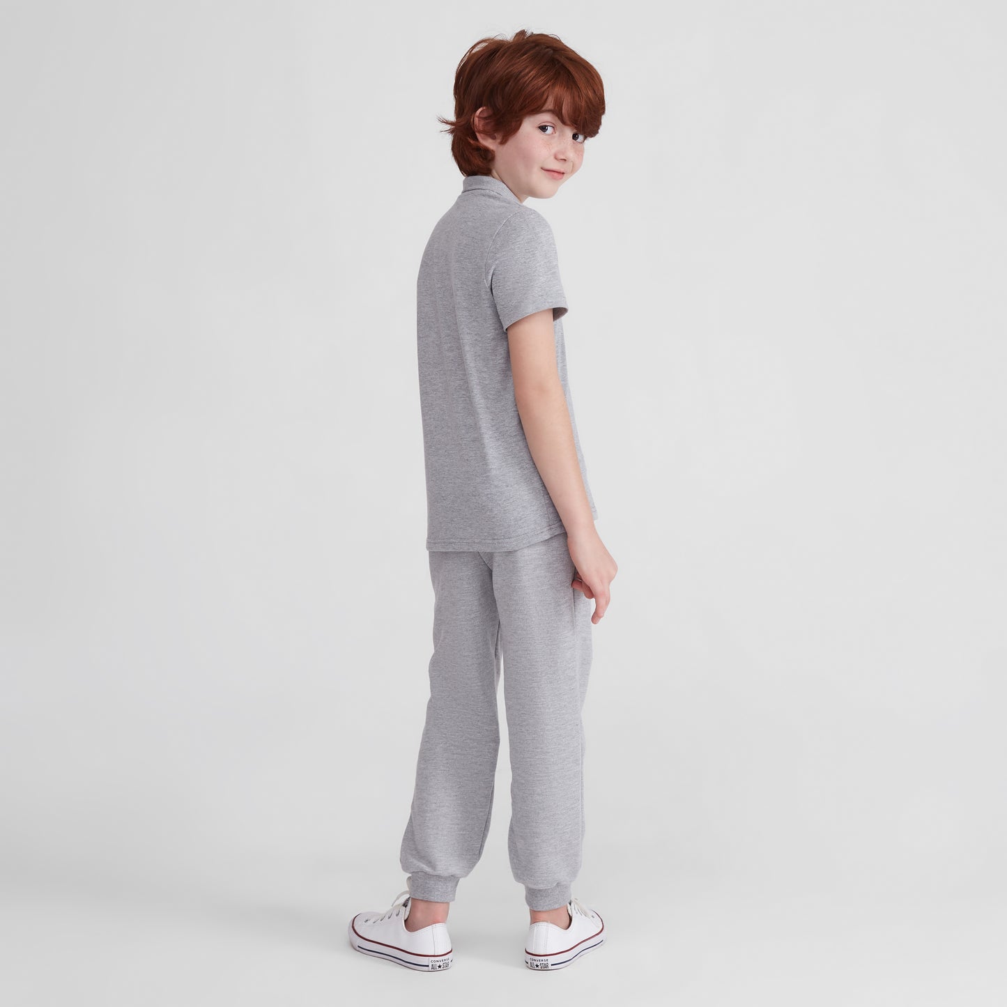 Camisa Polo Infantil Menino - Mescla Claro