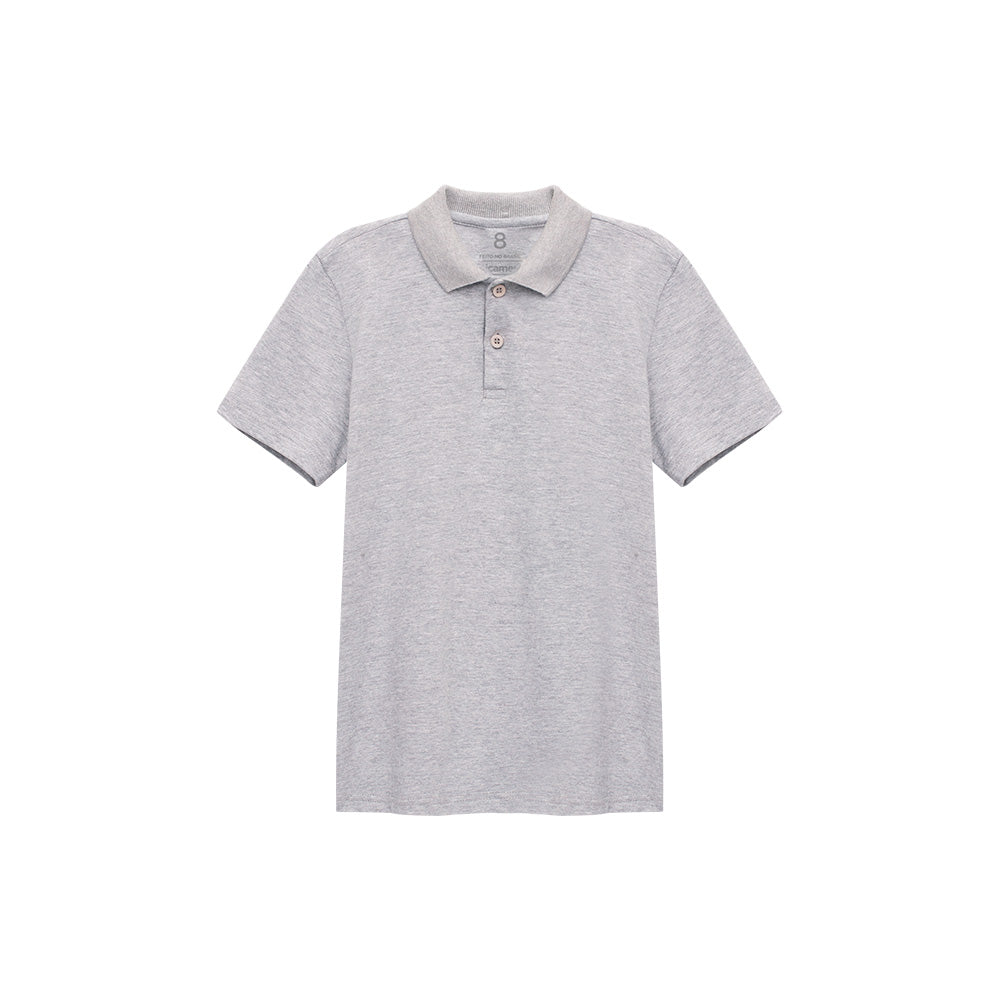 Camisa Polo Infantil Menino - Mescla Claro