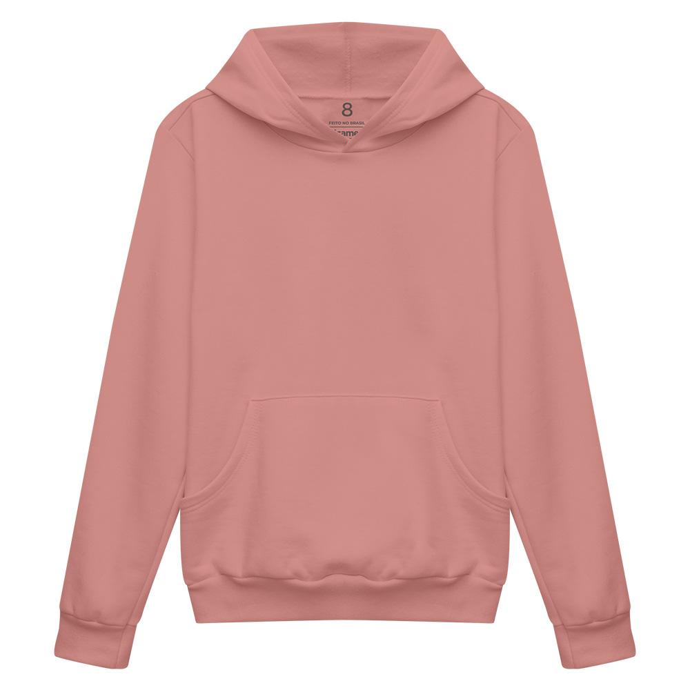Blusa De Moletom Com Bolso E Capuz Infantil Unissex - Rose