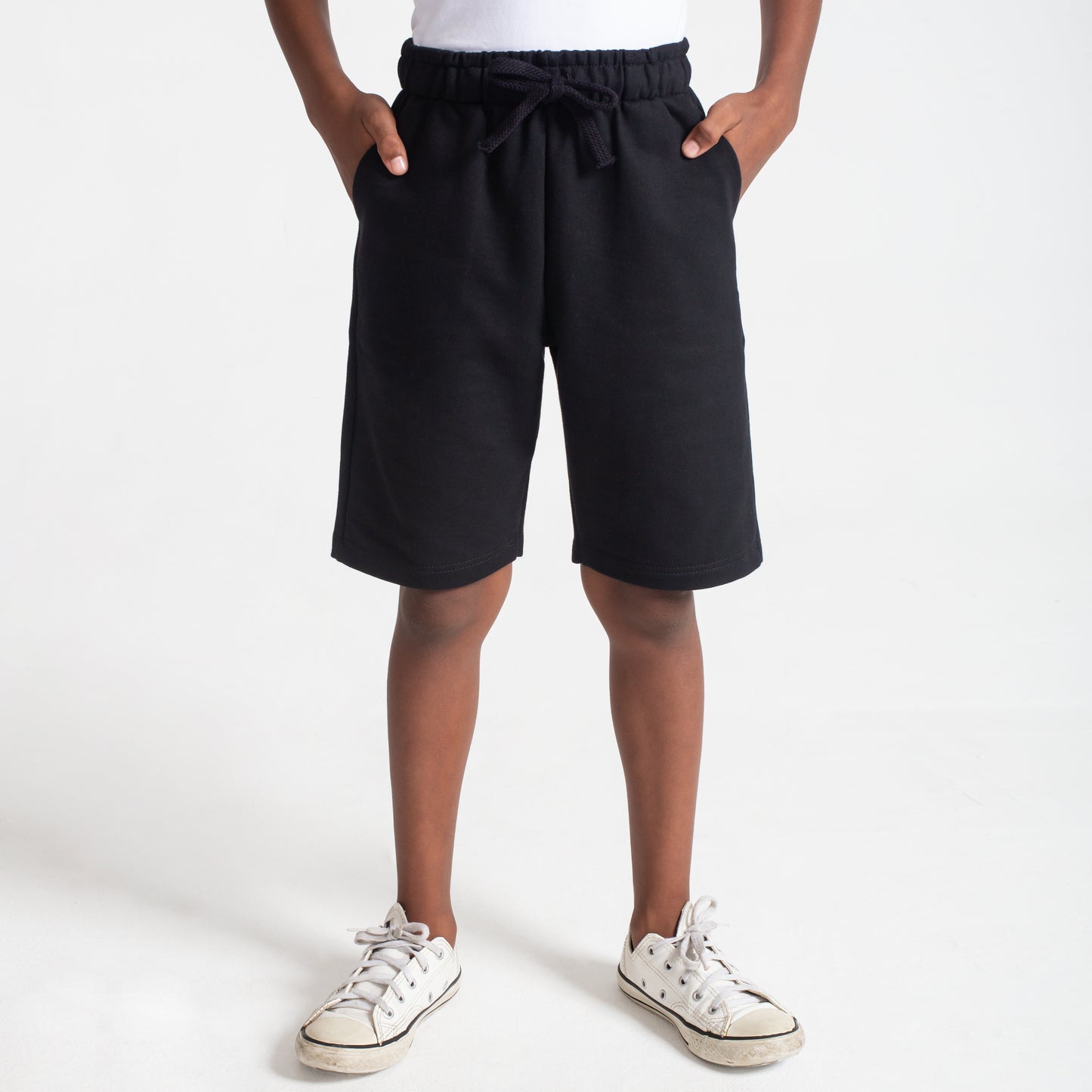 Bermuda De Moletom Infantil Menino - Preto