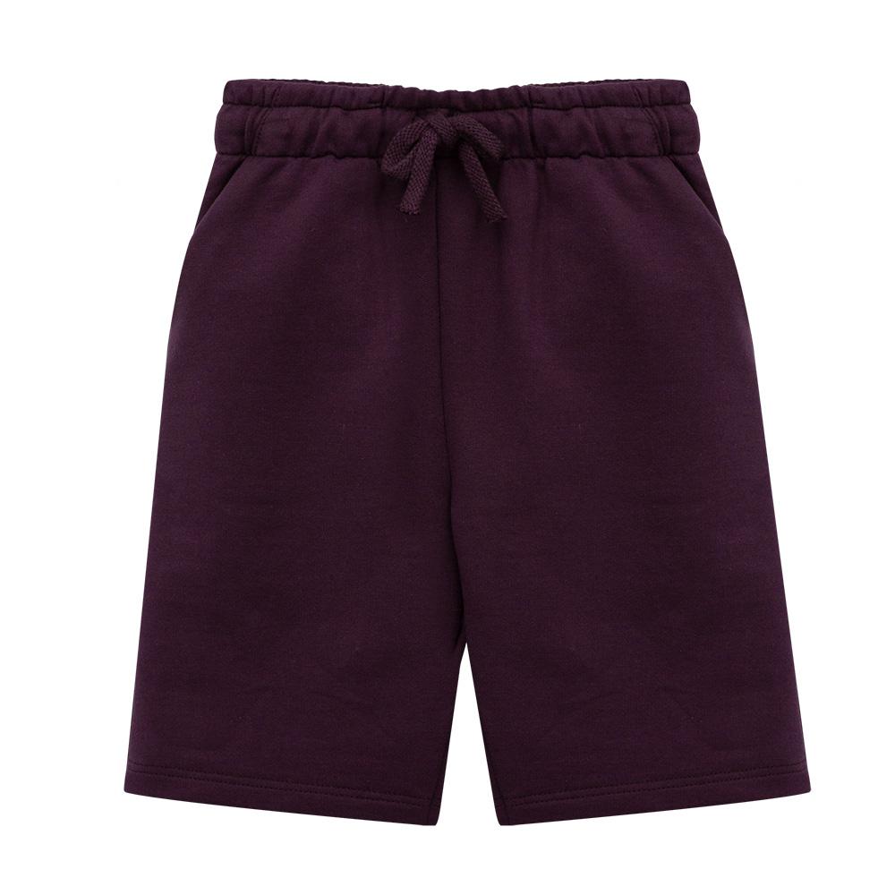 Bermuda De Moletom Infantil Menino - Wine