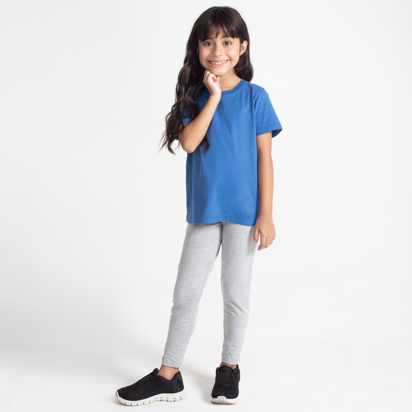 Calça Legging Infantil Menina - Mescla Claro
