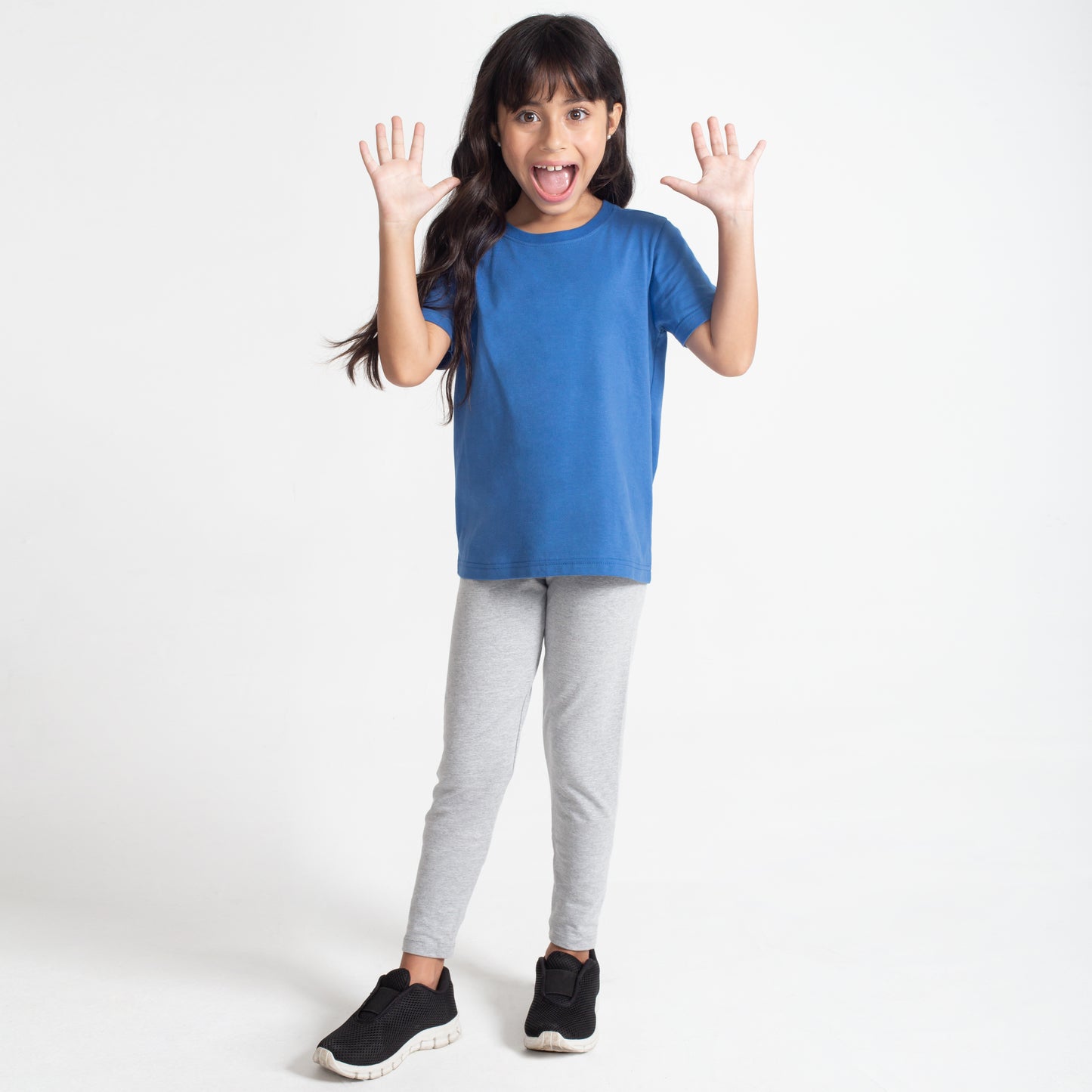 Calça Legging Infantil Menina - Mescla Claro