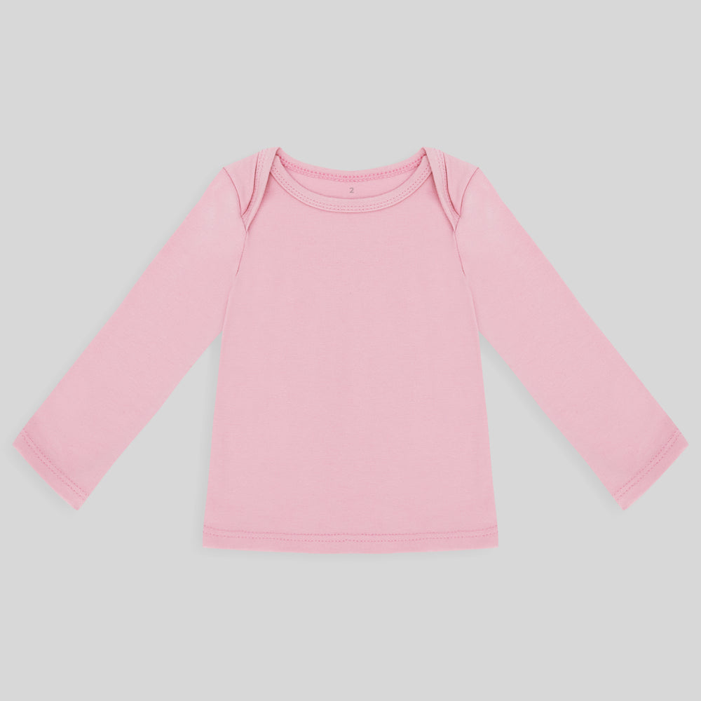 Camiseta Manga Longa Unissex Bebe - Rosa Bebe