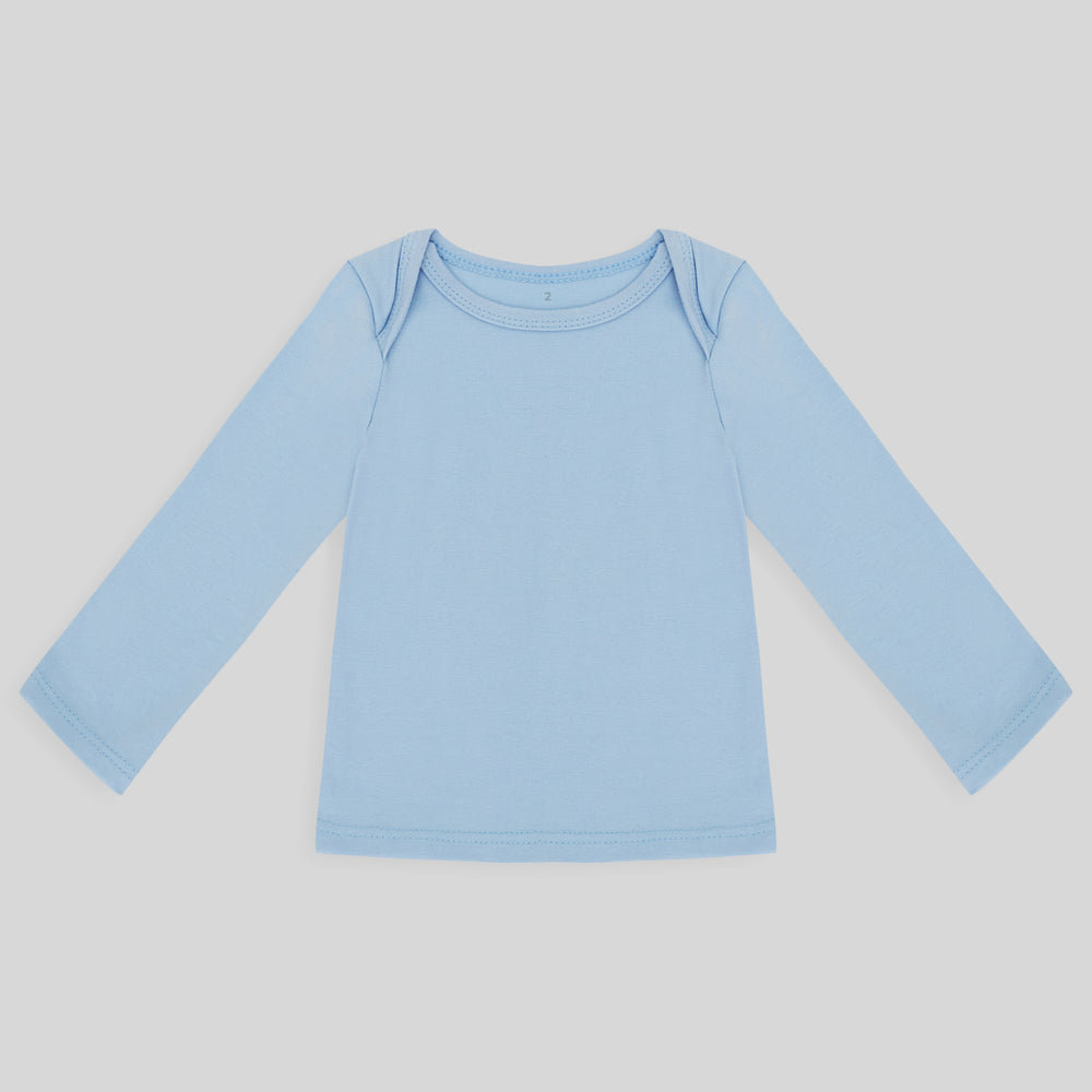 Camiseta Manga Longa Unissex Bebe - Azul Bebe