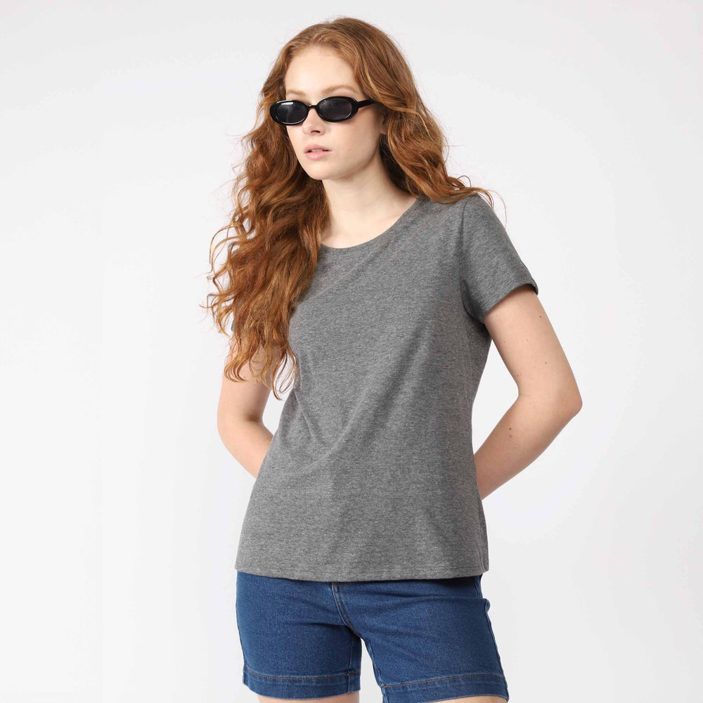 Tech T-Shirt Anti odor Gola C Feminina - Mescla Escuro