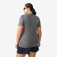 Tech T-Shirt Anti Odor Gola V Plus Feminina - Mescla Escuro