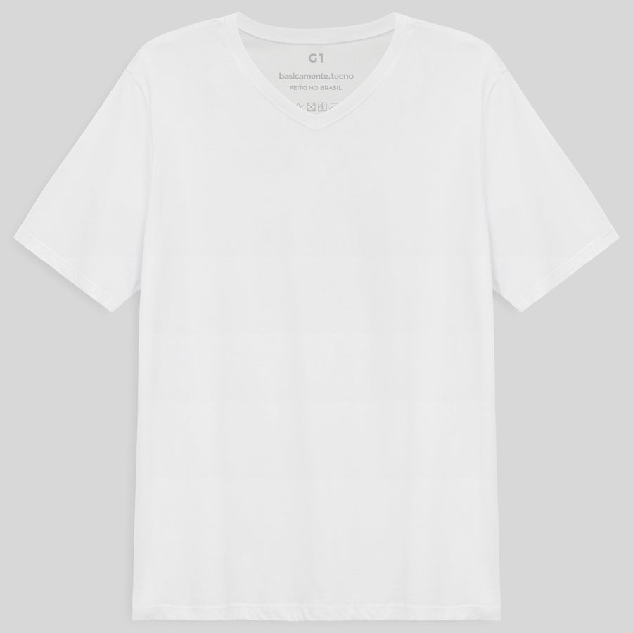 Tech T-Shirt Anti Odor Gola V Plus Masculina - Branco