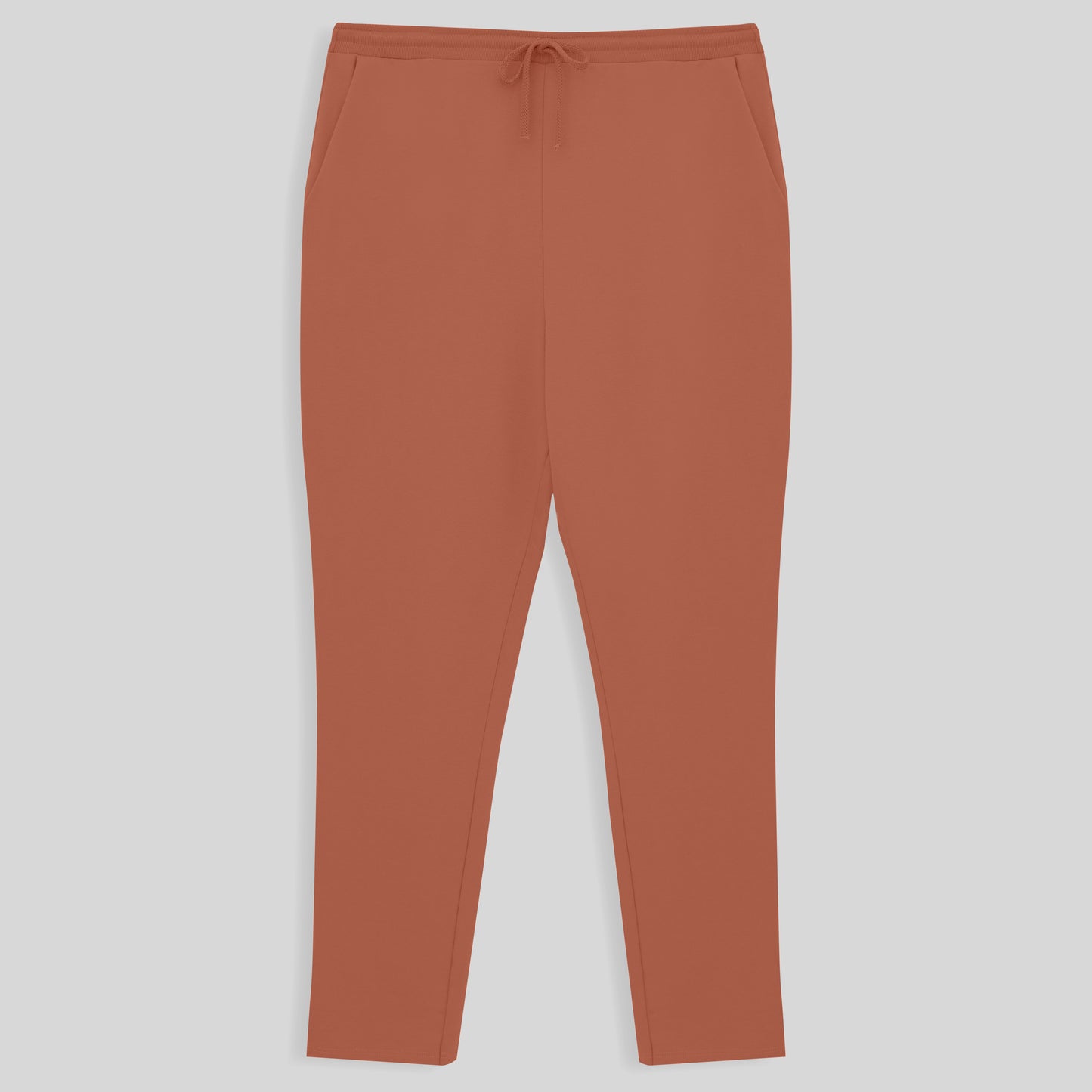 Calça Reta Plus Feminino - Marrom Telha