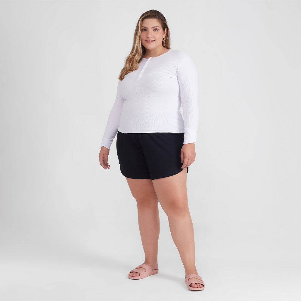 Shorts Pijama Plus Feminino - Preto